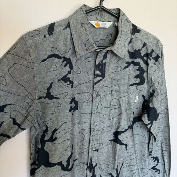 Carhartt camo button down shirt, NWOT, M - Picture 2 of 12
